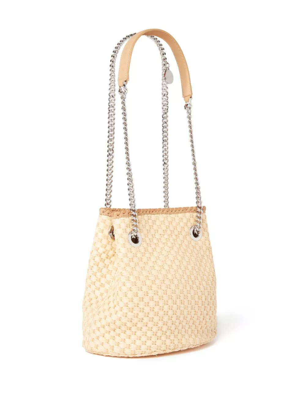 Cheap Stella McCartney Falabella raffia bucket bag Women 0113